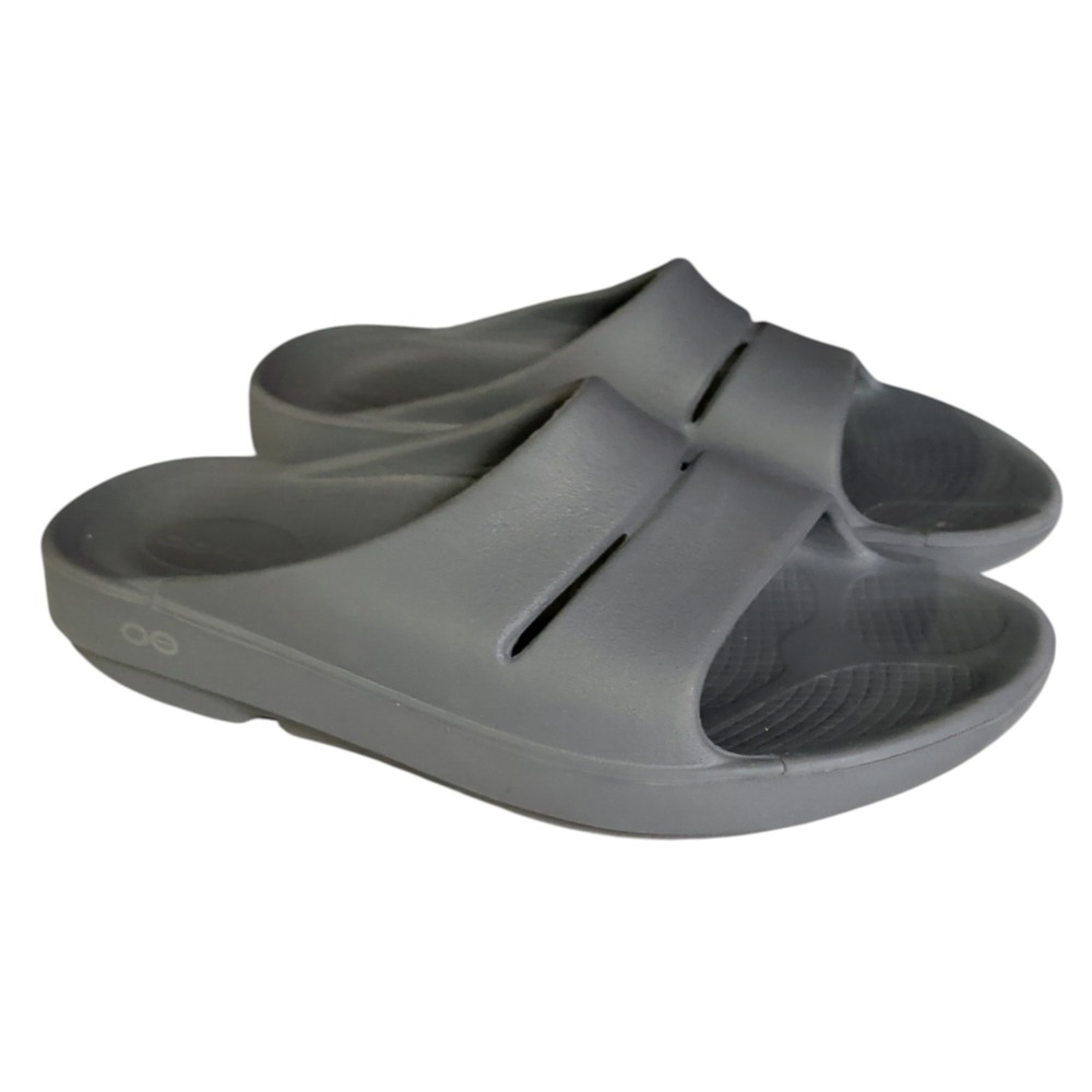 OOFOS OOahh Recovery Slide Sandals Women's Size 8 Slip-On Gray Athleisure  Norm